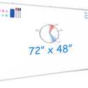 Maxtek White Board Dry Erase 72 x 48, Magnetic Dry Erase Whiteboard for Wall 6' x 4' Wall-Mounted Aluminum Frame Versatile Presentation Marker Board with a Long Pen Tray for Classroom, Office & Home