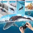 fromeasy Mosasaurus Dinosaur Toys, Upgrade Remote Control Water Toy, Pool Toys for Kids Ages 4-8, RC Dino with Light and Spray Water for Swimming Bath Lake Ocean Christmas Birthday Gift, Small