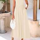 KIRUNDO Summer Dresses for Women 2026 Halter Maxi Wedding Guest Party Cocktail Semi Formal Elegant Classy Long Sundress