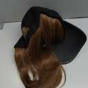 S-noilite Hat Wig for Women, Baseball Cap Hat Wigs with Short BOB Hair Attached Synthetic Hair Extensions Adjustable Medium Brown