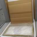 Glass Coffee Table, Small Square Coffee Table for Living Room,Simple Modern Center Tables for Small Spaces, Gold Living Room Tea Tables Easy Assembly,26 * 26inGold & Clear Glass (39.4 x 18.9 x 17.7 inches)