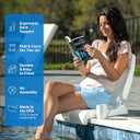 Step2 Foldable Adult Flip Seat, Portable Outdoor Chair for Poolside, Tailgating, Camping, Picnic Chair, Provides Back Support When Sitting on Ground, White