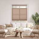 DEZ FURNISHINGS Cordless 1.5" Light Filtering Top Down Bottom Up Cellular Shade, 35" W x 72" H, Latte