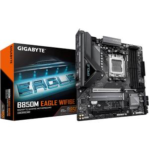 GIGABYTE B850M Eagle WIFI6E AMD AM5 mATX Motherboard, Support AMD Ryzen 9000/8000/7000 Series, DDR5, 8+2+2 Power Phase, 2X M.2, PCIe 5.0, USB-C, WIFI6E, 2.5GbE LAN, EZ-Latch