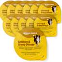 Amazon Basics Wet Dog Food, Chicken & Gravy Dinner, Made with Real Chicken, 3.5 oz Cup (Pack of 12) (EXP 04/16/28)