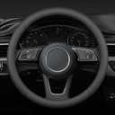 Steering Wheel Cover Standard Size 14.5-15 inch, Non-Slip Car Wheel Cover Protector, Breathable Microfiber Leather, Black
