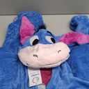 COSUSKET Snug Fit Unisex Adult Onesie Pajamas, Flannel Cosplay Animal One Piece Halloween Costume Sleepwear Homewear (Medium, Blue)