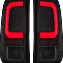 LED Tail Lights Assemble Compatible with1997-2003 Ford F150,1999-2007 Ford F250 F350 Superduty Driver and Passenger Side, Smoke Lens