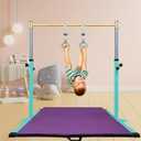 GLANT Gymnastic Kip Bar,Horizontal Bar for Kids Girls Junior,3' to 5' Adjustable Height,Home Gym Equipment,Ideal for Indoor and Home Training,1-4 Levels,300lbs Weight Capacity