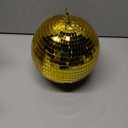 DJBoomy 8 Inch Hanging Mirror Disco Ball: Gold Disco Balls Decorations Mirror Ball with Hanging Ring for Party Decor Home Events DJ Parties