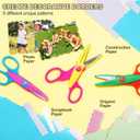 Craft Scissors - 8 Pack Decorative Edge, Zig Zag, Scrapbooking, Fancy Pattern Scissors for Crafting