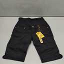 Hybrid & Company Women's Maternity Denim Shorts Over The Belly Comfy Skinny Bermuda Jeans, Small