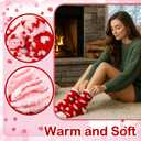 Berlune 5 Set Galentines Day Party Favors Fuzzy Sock Bracelet Scrunchie Gifts Set for Galentines Valentine's Women Party Gift (Red)