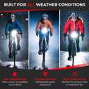 2 x Bike Light Set for Kids and Teens | USB Rechargeable Ultra-Bright Front Headlight and Rear Tail Light | 4 Light Modes for Day & Night Safety Riding | Easy Tool-Free Installation for Boys & Girls Bikes