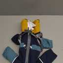 Dog Snowsuit with Built-in Harness, 4-Leg Full Body Winter Coat, Fleece Lined Puffer Jumpsuit with Back Zipper & Reflective Trim for Small Medium Large Dogs (Blue, Small)