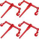 VEVOR Chain Binder, 3/8" – 1/2" Ratchet Load Binders 9,215 LBS Secure Working Load, G70 Hooks and Adjustable Length, for Grade 70-80 Chains, Tie Down, Hauling, Towing, 4-Pack