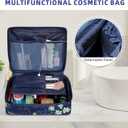 BAGAIL 8 Set Packing Cubes Luggage Packing Organizers for Travel Accessories-Navy Leaf