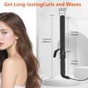 1-1/4 Inch Curling Iron - Ceramic Curling Iron, Fast Heat Function LCD Display 180F-450F Adjustable, Long Lasting Beach Waves, Dual Voltage Curler, Heat Resistant, Black