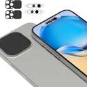 Privacy Cover Compatible for iPhone 14 Pro/14 Pro Max/15 Pro/15 Pro Max/16 Pro/16 Pro Max with Front Camera Cover, Face Recognition On/Off, Camera Lens Blocker Protect Security and Privacy-2Pack