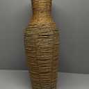 Deco 79 Faux Seagrass Handmade Tall Woven Floor Vase, 14" x 14" x 44", Brown