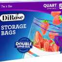 DiRose Quart Bags Pack of 500  1 Quart Reclosable Food Storage Bags  Practical and Durable Design  Food Safe Non-BPA Material  Easy Double Zip Closure  Ideal for Food, Snacks, Organizing (Clear)