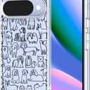 MOSNOVO Case for Google Pixel 10 & Pixel 10 Pro, [Buffertech 6.6ft Military-Grade Drop Protection] [Anti Peel Off Tech] Clear TPU Bumper Phone Case Cover Design - Doodle Dog