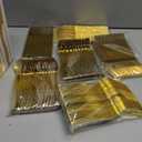 N9R 300PCS Gold Plastic Silverware, Heavy Duty Gold Plastic Cutlery Set Disposable Flatware Dinnerware, 100 Forks, 100 Spoons, 100 Knives, Perfect for Party, Wedding and Daily Use