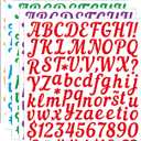 5 Sheets Letter Stickers, 440 Alphabet Sticker, 1 inch Vinyl Self-Adhesive Sticker Letters, Black Alphabets ABC Stickers, for DIY Mailbox House Numbers, Embellishments & Decorations Multicolor