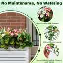 20 Pcs Artificial Plants Outdoor, Realistic Faux Greenery & Flowers UV Resistant Fake Plastic Begonia Morning Glory Eucalyptus Fern for Outdoor Decorations Patio Garden Front Porch Yard Decor