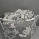 Gray Floral King Quilt Set,100% Cotton Farmhouse Quilt,Grey Floral Printed Reversible Bedspread, 3 Pieces Lightweight Quilt Bedding Set for All Seasons