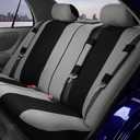 FH Group Car Seat Covers Combo Full Set with Carpet Floor mats Steering Wheel Cover and Seat Belt Pads- Universal Fit for Cars Trucks and SUVs (Gray)