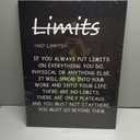 Inspirational Quotes Poster Canvas There are no limits from Bruce Lee's Motivational Wall Art Printed Modern Artwork for Office living room Bedroom Home Decor Framed Ready to Hang[18" W X 24" H] (A-ONE-39)