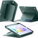 ESR for iPad A16 Case, iPad 11th/10th Generation Case (2025/2022), Vertical Stand Cover, Multi Stand Angles, Ultra-Stable Cover with Pencil Holder, Flip Series, Green