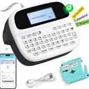 Label Maker Machine with-Tape, Rechargeable Label Maker Waterproof-Labels, Backlit Bluetooth Labeler, M950 12mm Portable Labeling Maker for Home Organization Office School Teacher Supplies