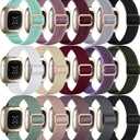 15 Pack Elastic Bands Compatible with Fitbit Sense & Versa Bands, Comfortable Nylon Solo Loop Replacement Strap for Women & Men (ONLY For Versa 3/Versa 4/Sense/Sense 2)