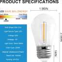 S14 LED Replace Light Bulbs for Patio String Light Shatter-Resistant Waterproof Hanging Light Bulbs for Outdoor String Lights Base E26 (30)