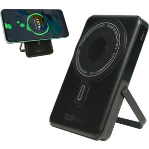 Power Bank, 10000mAh Wireless Portable Charger with Built-in USB-C Cable and, Adjustable Stand, LED Display, Battery Pack 22.5W PD Fast Charging