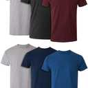 Hanes Men's Pocket Undershirt Pack, Cotton Crew Neck T-Shirt, Moisture Wicking Tee, Assorted 6-Pack (Medium)