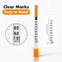 100 Pack 1ml/cc 31G 5/16Inch Syringes, Lab Syringes, Individual Package