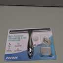 All-Purpose Stainless Steel Shower Squeegee for Shower Glass Door with 2 Adhesive Hooks, Bathroom Cleaner Tool Household Window Mirror Squeegee , Cleaning Tile Wall, Car, 10 Inch Silver