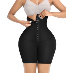 FeelinGirl Shapewear for Women Tummy Control High Waist Body Shaper Shorts Waist Trainer Girdle Thigh Slimming Panties (Medium, Black)