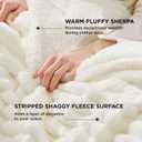 Bedsure Sherpa Throw Blanket for Couch - Super Soft, Cozy Fleece Thick Warm Blanket for Winter, GentleSoft Plush & Fluffy Spring Throw Gift for Women, Room Decor, White, 50x60 Inches