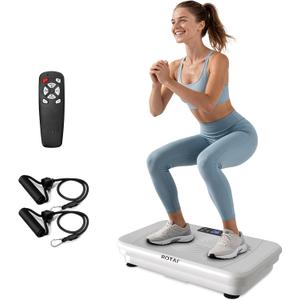 ROTAI Vibration Plate for Lymphatic Drainage & Full Body Workout - Home Exercise Machine for Weight Loss and Muscle Toning for Men & Women, 400 lbs Capacity Fitness Platform