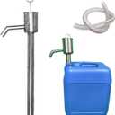 [Eiohuro] Manual Fuel Pool Sump Pump Oil Extractor Tools Stainless Steel Hand Small Portable Water Oil Pumps for Water/Diesel/Wine/Olive Oil/Edible