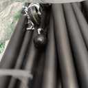 Laiensia Double Rods Garment Rack with Wheels, Clothing Rack for Hanging Clothes,4 Hooks, Multi-functional Bedroom Clothes Rack, Black