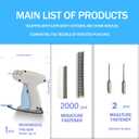 Quick clothing fixator, micro needle clothing sewing gun, mini clothing embroidery gun quick sewing tool, including 1 needle, 1000 white and 1000 black 4.5mm fasteners (White)