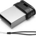 RAOYI 32GB USB Flash Drive, USB 2.0 Mini Fit Memory Stick Ultra Slim Thumb Drive Jump Drive Zip Drive Pen Drive with Lanyard-Black