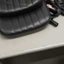 DUMOS Armless Office Desk Chair, Small Height Adjustable Computer Task Chair with Low Back Lumbar Support and 360 Swivel Rolling Wheels for Small Space, Kids and Adults, Dark Black