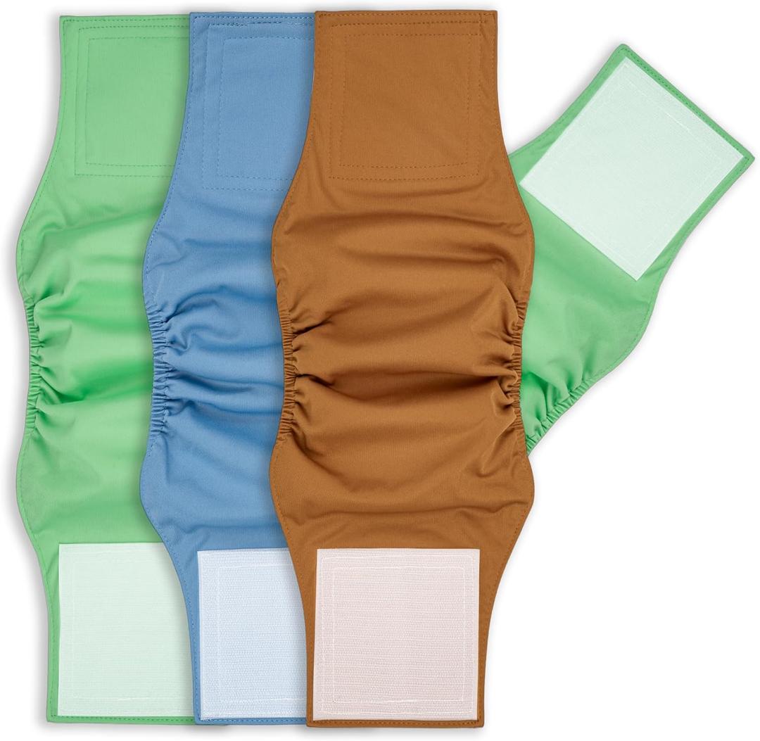 MICOOYO Belly Bands for Male Dogs, Reusable Dog Diapers Male, Washable Doggy Diapers for Puppy Training, Incontinence, Marking, M, Pack of 3