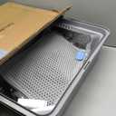 Stainless Steel Litter Box, Extra Large Litter Boxes for Big Cats, XL Metal Cat Litter Box with Lid, Anti-Urine Leakage, Non-Sticky, Include Cat Mat and Litter Scoop (Gray)